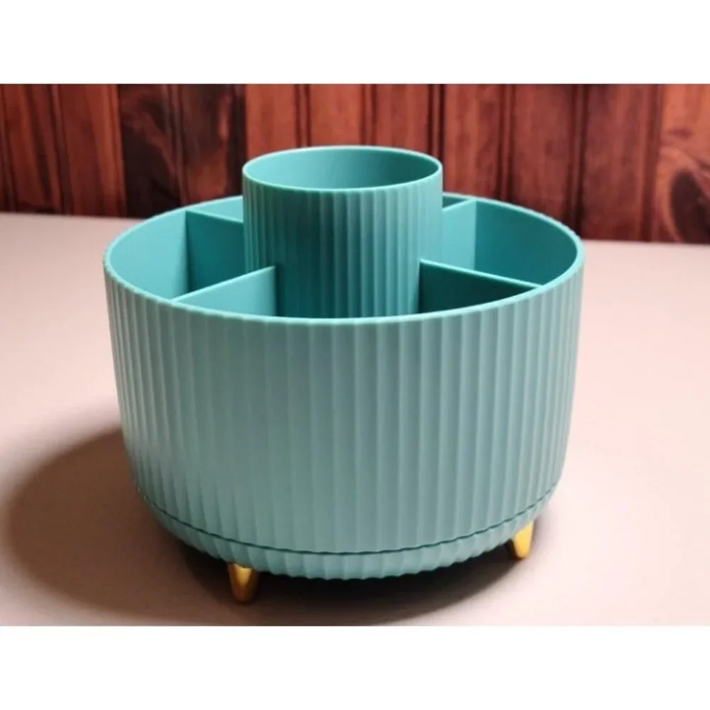 New360 Rotating Makeup Brush Organizer With 5 Sections, Spining Countertop Swive - Picture 1 of 3